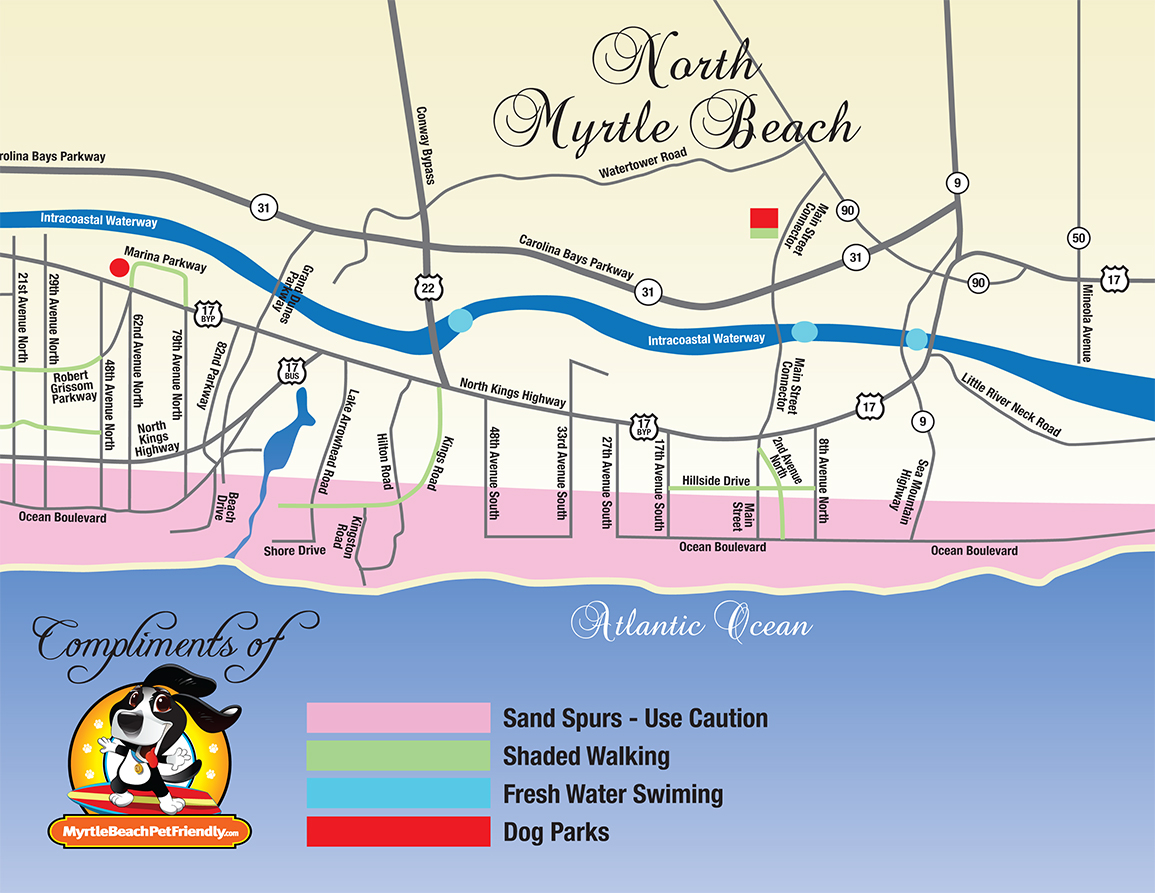 north myrtle beach maps and attractions Myrtle Beach Pet Friendly Maps north myrtle beach maps and attractions